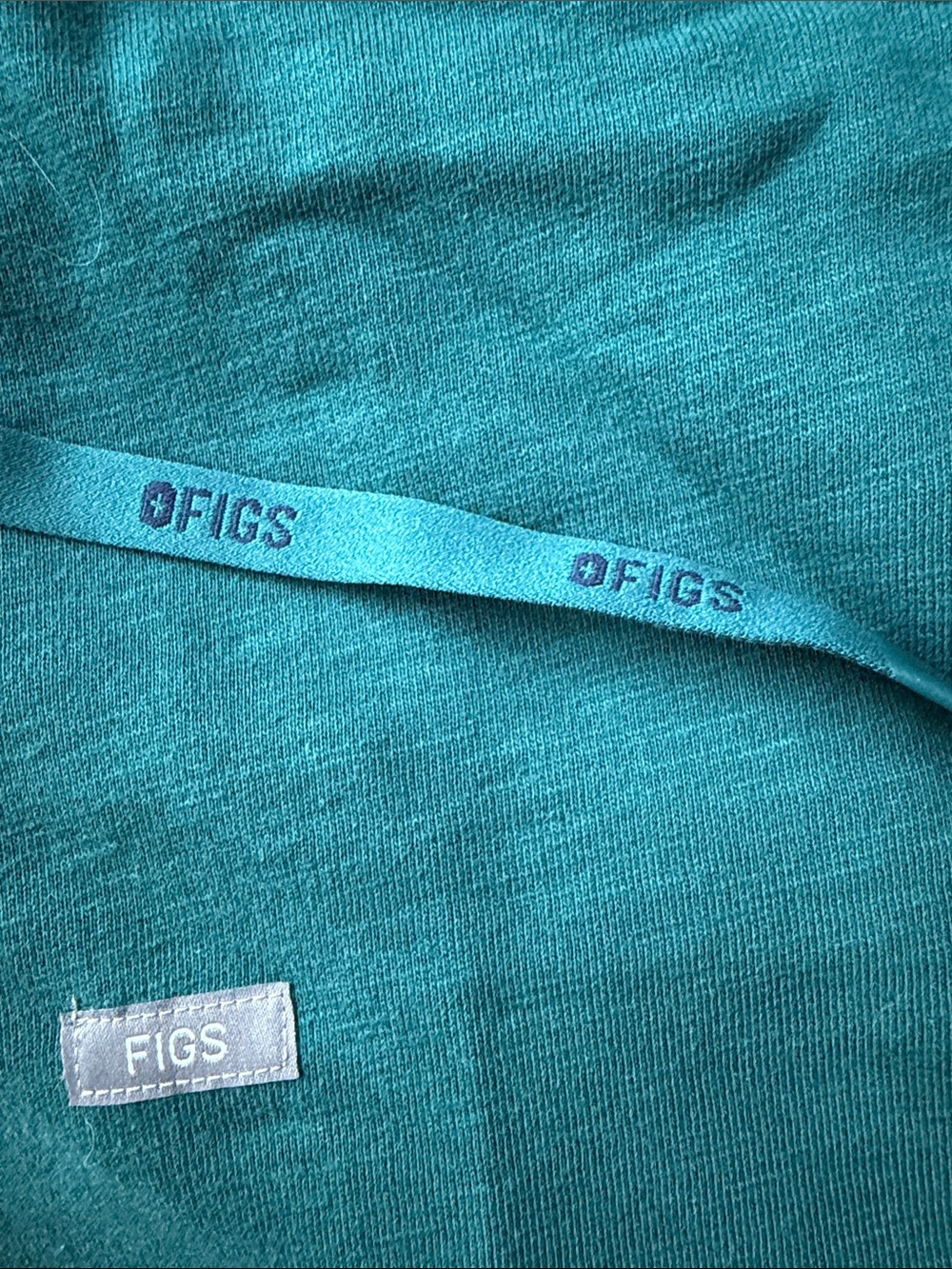 NWT Figs Off Shift Hooded Sweatshirt Caribbean Blue size M - Picture 9 of 9